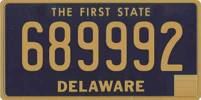 DE license plate 689992