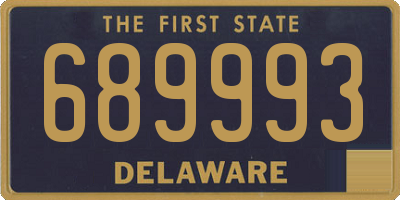 DE license plate 689993