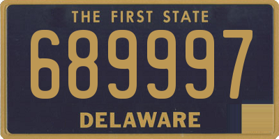 DE license plate 689997