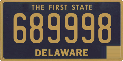 DE license plate 689998