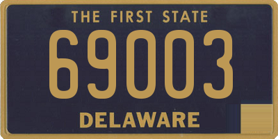 DE license plate 69003