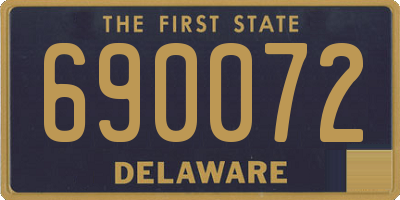 DE license plate 690072