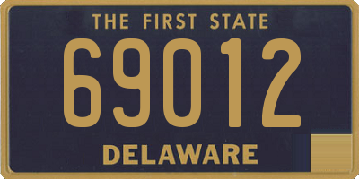 DE license plate 69012