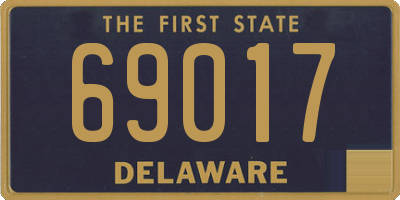 DE license plate 69017