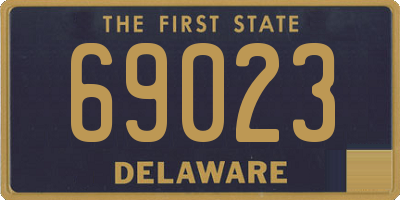 DE license plate 69023