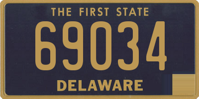 DE license plate 69034