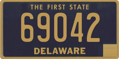 DE license plate 69042