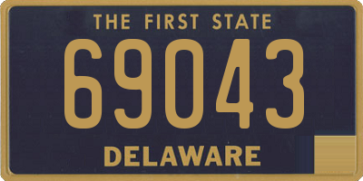 DE license plate 69043