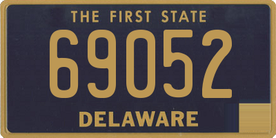 DE license plate 69052