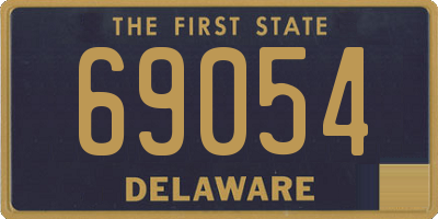 DE license plate 69054