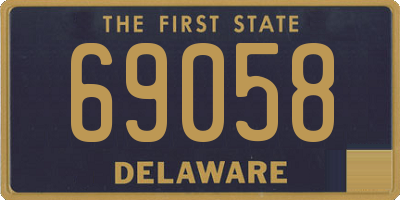 DE license plate 69058