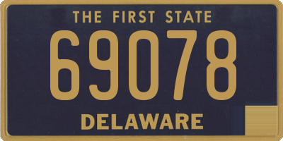 DE license plate 69078