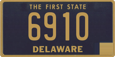 DE license plate 6910