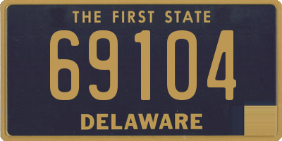 DE license plate 69104