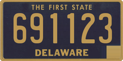 DE license plate 691123