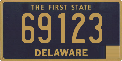 DE license plate 69123