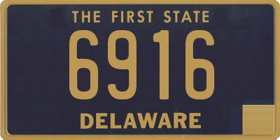 DE license plate 6916