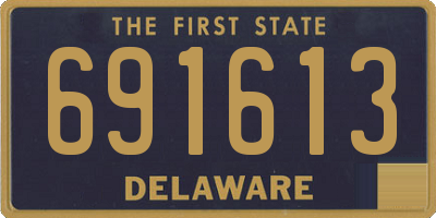 DE license plate 691613