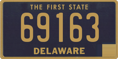 DE license plate 69163