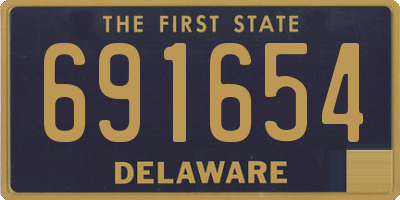 DE license plate 691654