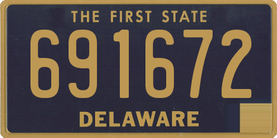 DE license plate 691672