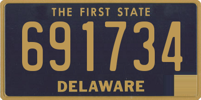 DE license plate 691734