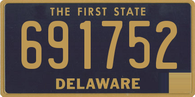 DE license plate 691752