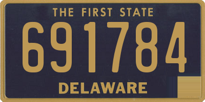 DE license plate 691784