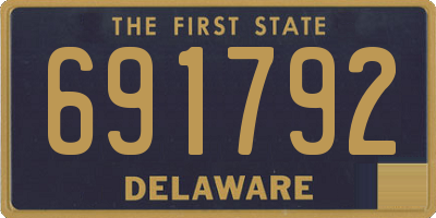 DE license plate 691792