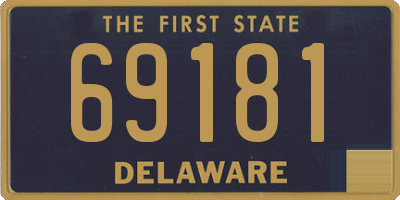 DE license plate 69181