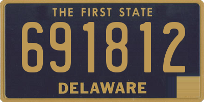 DE license plate 691812