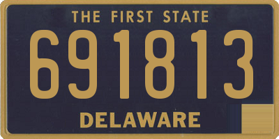 DE license plate 691813