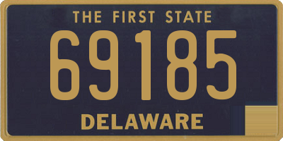 DE license plate 69185