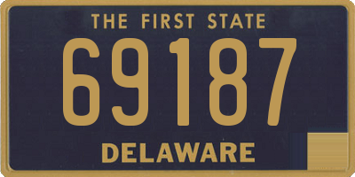 DE license plate 69187