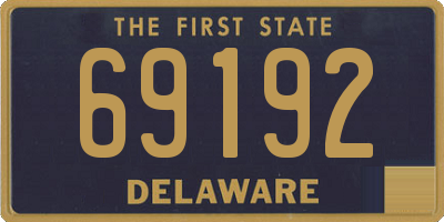 DE license plate 69192