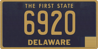 DE license plate 6920