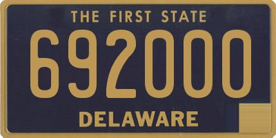 DE license plate 692000