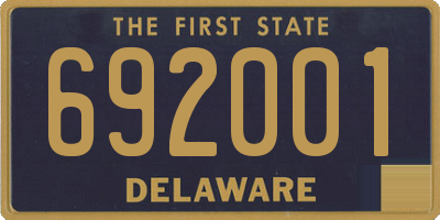 DE license plate 692001