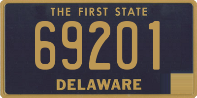 DE license plate 69201