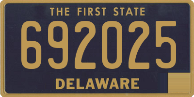 DE license plate 692025