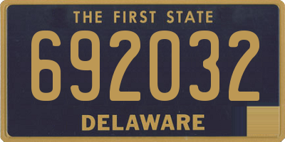 DE license plate 692032