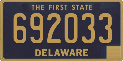 DE license plate 692033