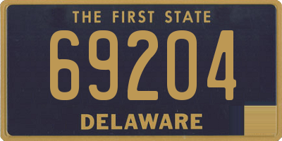 DE license plate 69204