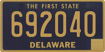 DE license plate 692040