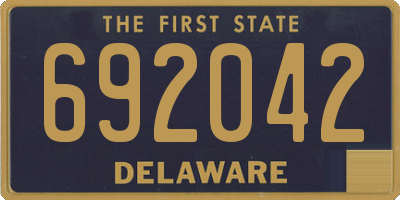 DE license plate 692042