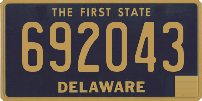 DE license plate 692043