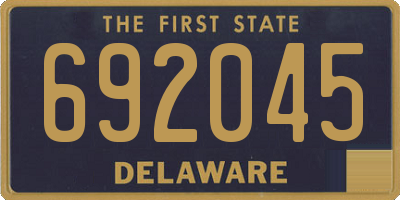 DE license plate 692045