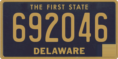 DE license plate 692046