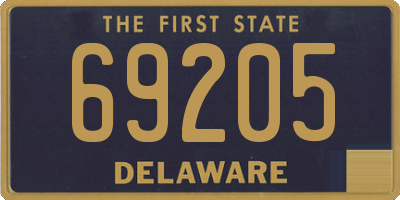 DE license plate 69205