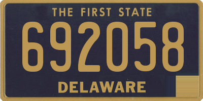 DE license plate 692058